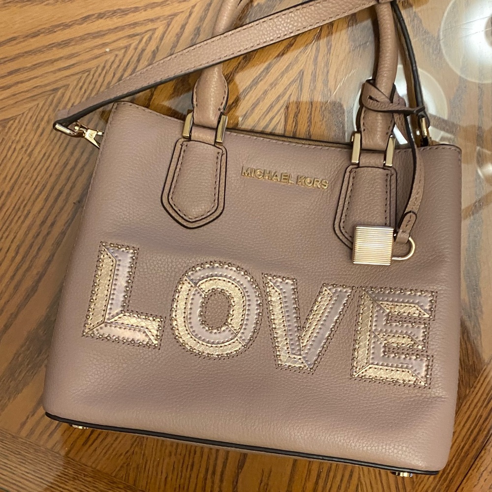 Michael Kors Brown LOVE Satchel